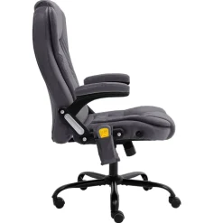 vidaXL Massagefåtölj mörkgrå sammet