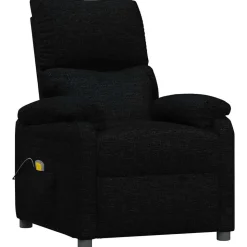vidaXL Massagefåtölj svart tyg