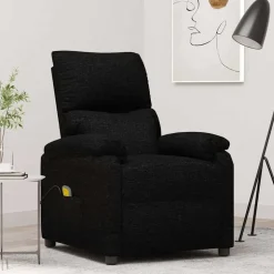vidaXL Massagefåtölj svart tyg