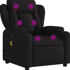 vidaXL Massagefåtölj svart tyg
