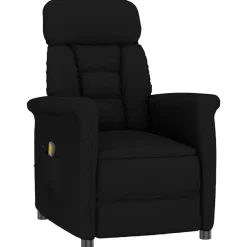 vidaXL Massagefåtölj Svart 96.5 x 70.5 x 95 cm Mikrofiber