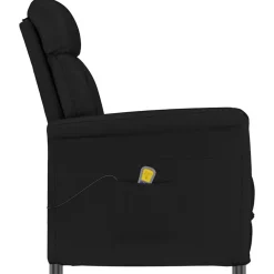 vidaXL Massagefåtölj Svart 96.5 x 70.5 x 95 cm Mikrofiber