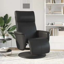 vidaXL Massagefåtölj Svart Konstläder