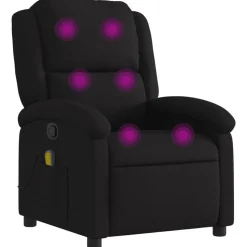 vidaXL Massagefåtölj svart tyg