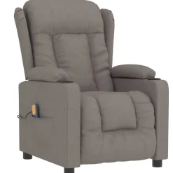 Hot vidaXL Massagefåtölj tyg Taupe