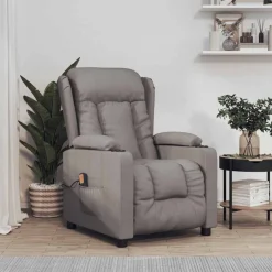 Hot vidaXL Massagefåtölj tyg Taupe