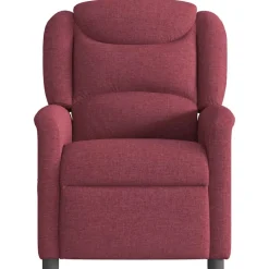 vidaXL Massagefåtölj vinröd tyg