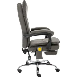 vidaXL Massagekontorsstol grå tyg