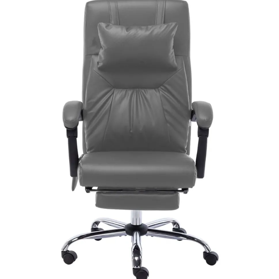 vidaXL Massagekontorsstol antracit konstläder