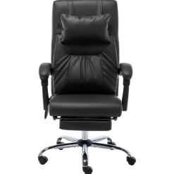 vidaXL Massagekontorsstol svart konstläder
