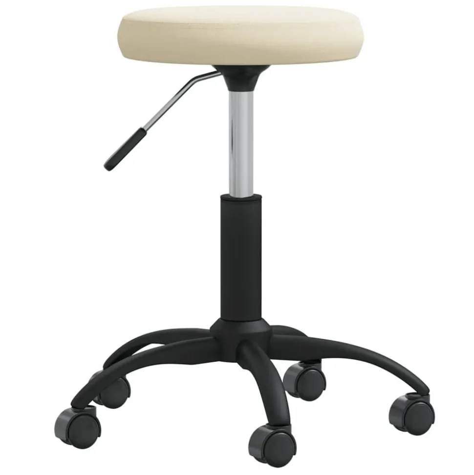 vidaXL Massagepall gräddvit sammet