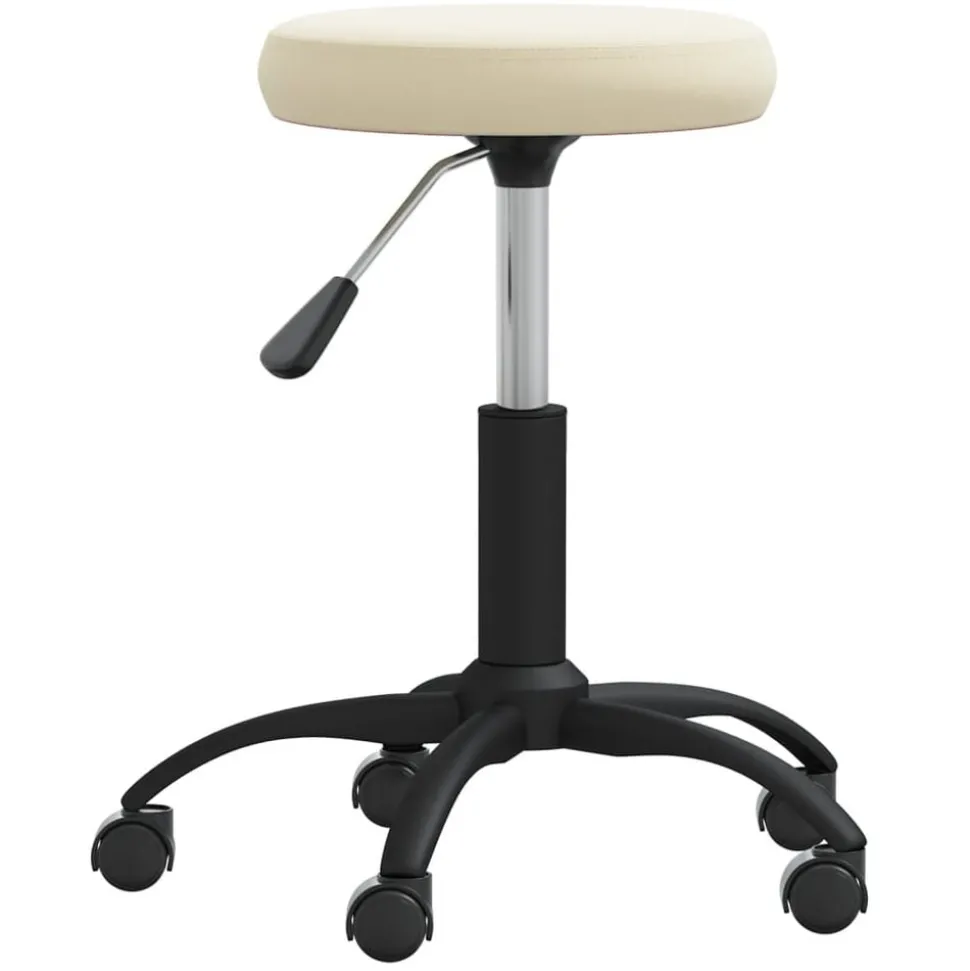 vidaXL Massagepall gräddvit sammet