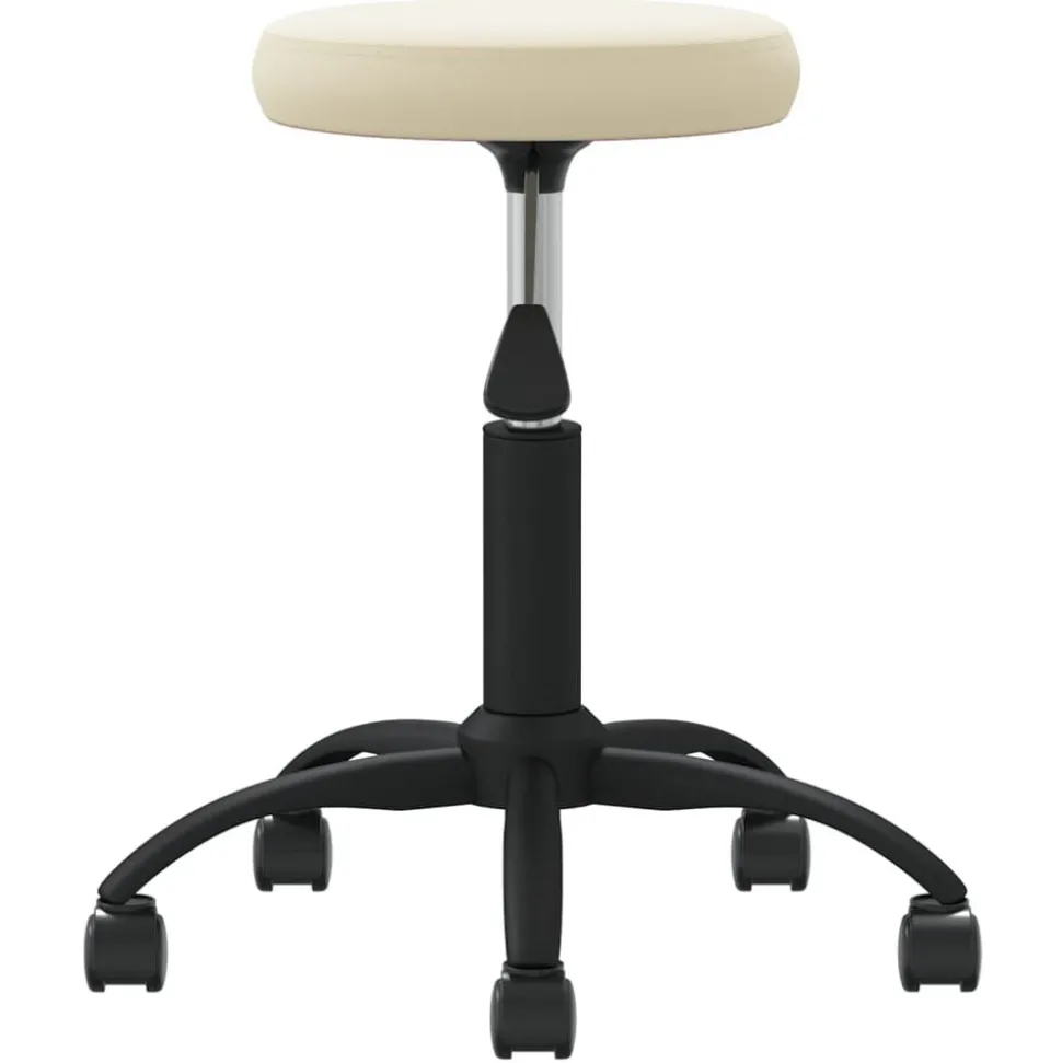 vidaXL Massagepall gräddvit sammet