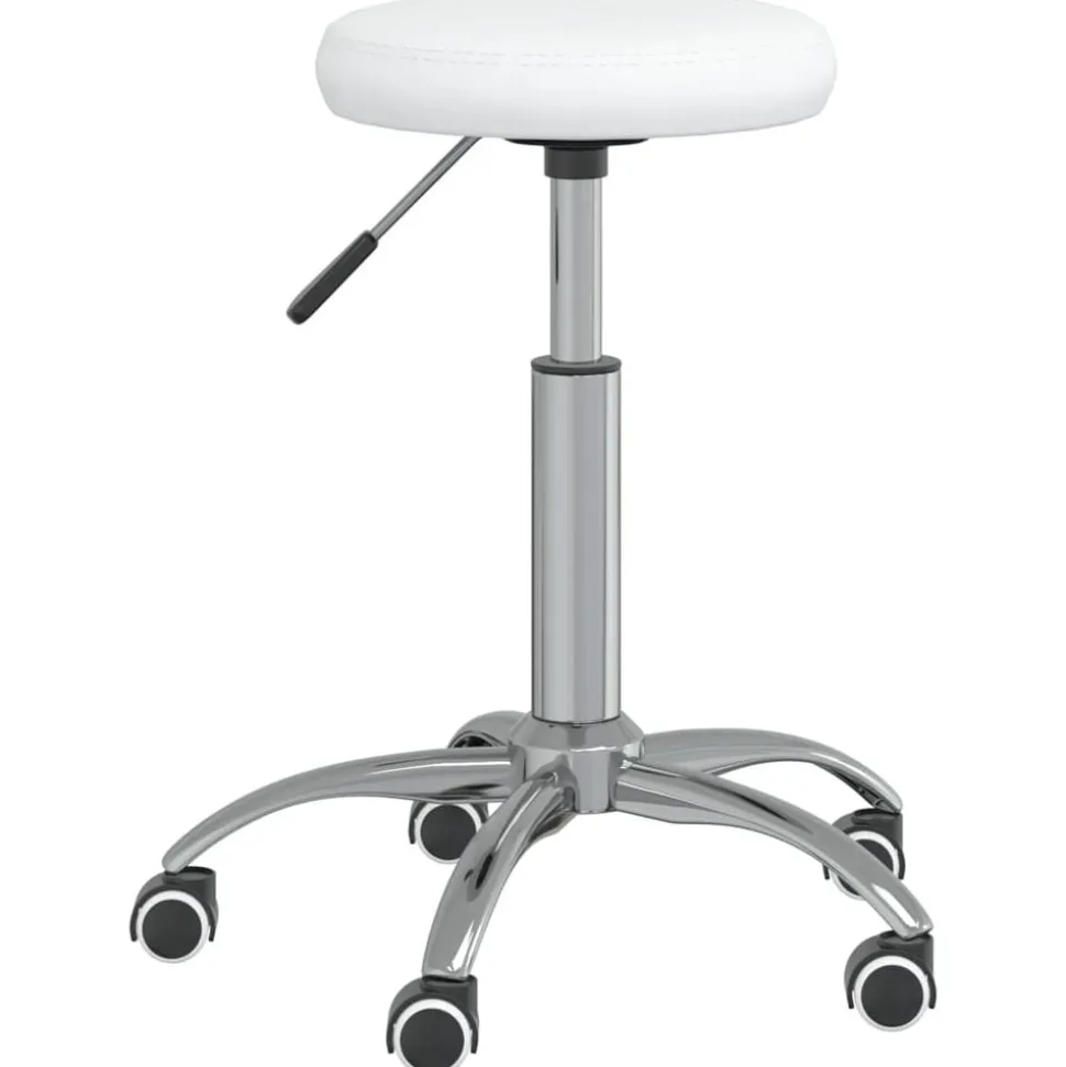 vidaXL Massagepall konstläder vit