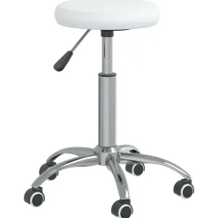 vidaXL Massagepall konstläder vit