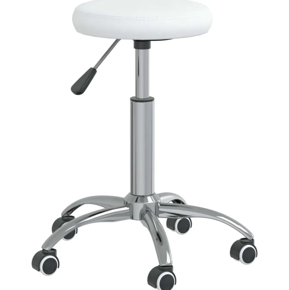 vidaXL Massagepall konstläder vit