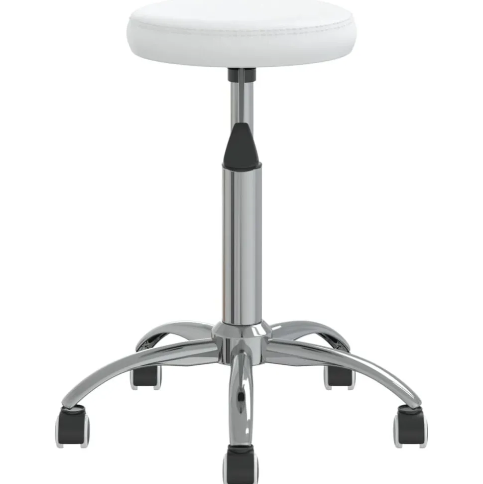 vidaXL Massagepall konstläder vit