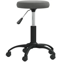 vidaXL Massagepall mörkgrå sammet