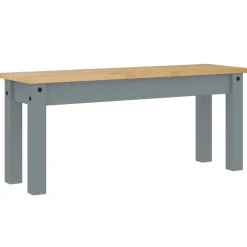 Clearance vidaXL Matbänk PANAMA 105x30x45 cm massiv furu Grå