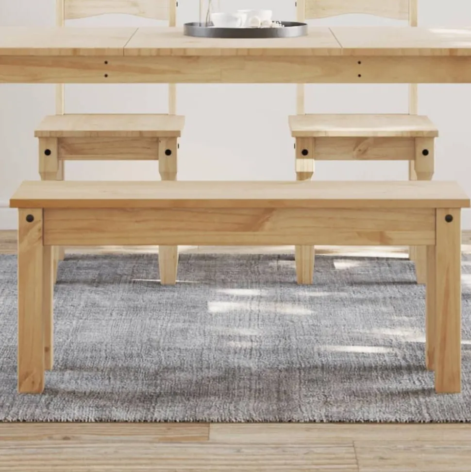 vidaXL Matbänk PANAMA 105x30x45 cm massiv furu