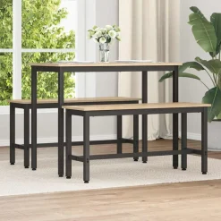 New vidaXL Matbänk Sonoma-ek 100 x 32,5 x 48,5 cm Konstruerat trä och stål Sonoma ek
