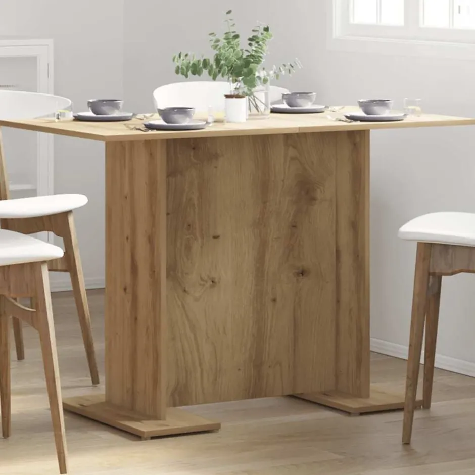 Discount vidaXL Matbord 110x60x75 cm konstruerat trä Artisan ek