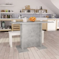 vidaXL Matbord betonggrå 110x60x75 cm konstruerat trä