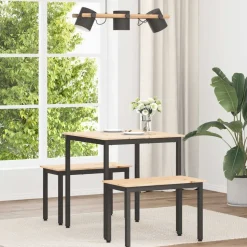 vidaXL Matbord Naturfärg 70 x 70 x 75 cm Massiv furu