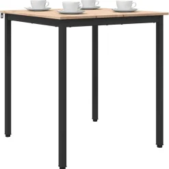 vidaXL Matbord Naturfärg 70 x 70 x 75 cm Massiv furu