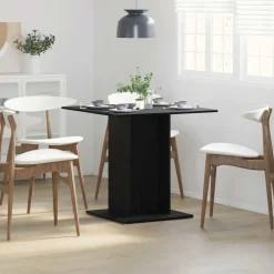 vidaXL Matbord svart ek 80x80x75 cm konstruerat trä
