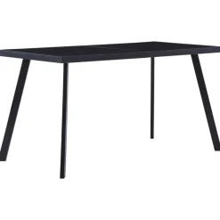 vidaXL Matbord svart 140x70x75 cm härdat glas