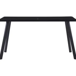 vidaXL Matbord svart 140x70x75 cm härdat glas