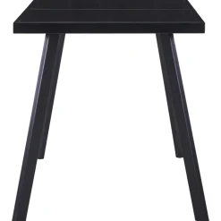 vidaXL Matbord svart 140x70x75 cm härdat glas