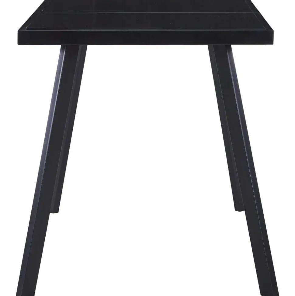 vidaXL Matbord svart 140x70x75 cm härdat glas