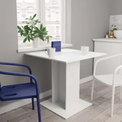 vidaXL Matbord vit 80x80x75 cm konstruerat trä