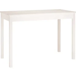 New vidaXL Matbord 110x55x75 cm massivt furuträ Vit