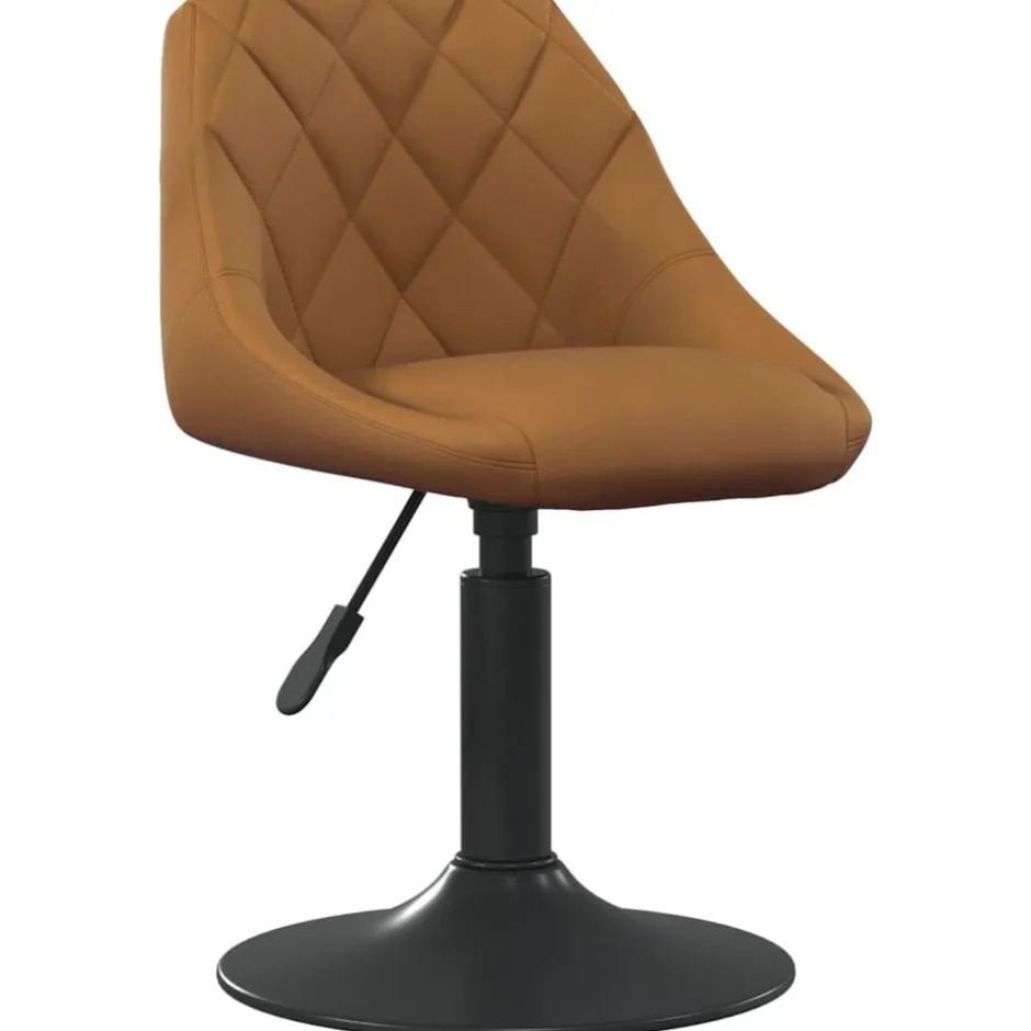Outlet vidaXL Matstol sammet Brun