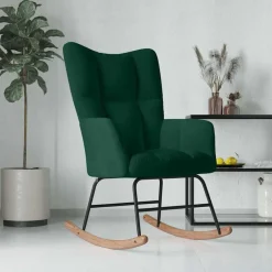 Discount vidaXL Matstol sammet Mörkgrön