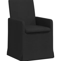 vidaXL Matstolar 2 pcs Svart 57 x 67 x 95 cm tyg