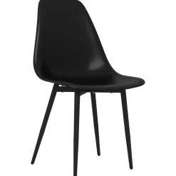 vidaXL Matstolar 2 st svart PP