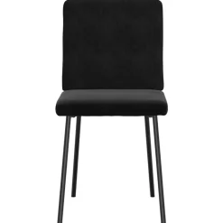 Clearance vidaXL Matstolar 4 st sammet Svart