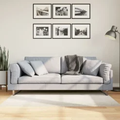 vidaXL Matta IZA kort lugg skandinavisk look gräddvit 80x150 cm
