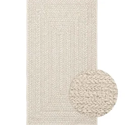vidaXL Matta ZIZUR gräddvit 60x110 cm jutelook inomhus och utomhus