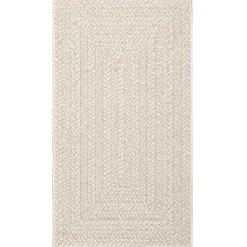 vidaXL Matta ZIZUR gräddvit 60x110 cm jutelook inomhus och utomhus