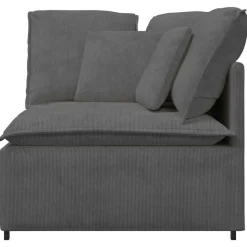 vidaXL Modulär hörnmodul för soffa med dynor mörkgrå 100 cm