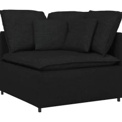 Discount vidaXL Modulär hörnmodul för soffa med dynor 100 cm Svart
