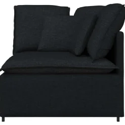 Discount vidaXL Modulär hörnmodul för soffa med dynor 100 cm Svart