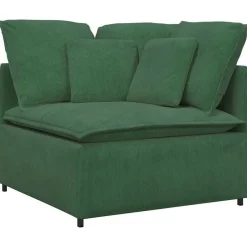 Clearance vidaXL Modulär hörnmodul för soffa med dynor 100 cm Mörkgrön