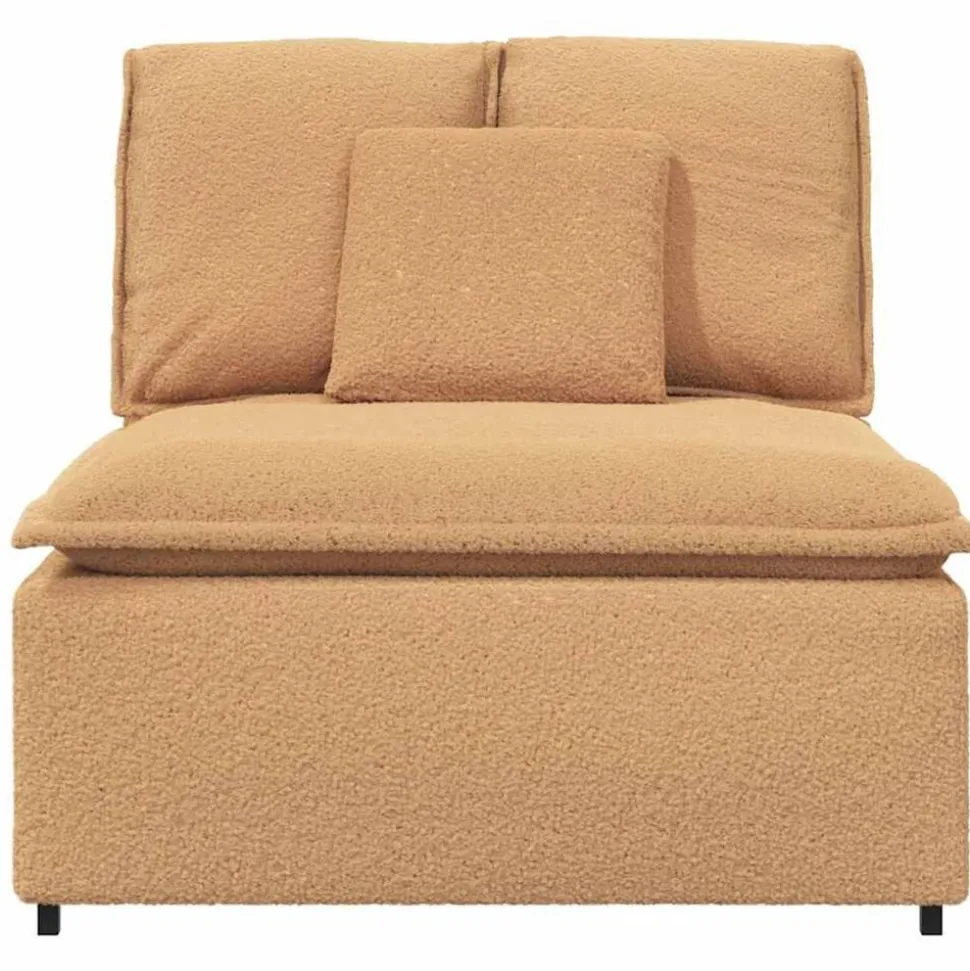 vidaXL Modulär mittmodul för soffa med dynor beige 100 cm