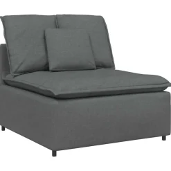 Discount vidaXL Modulär mittmodul för soffa med dynor 100 cm Mörkgrå